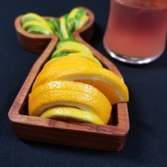 Mermaid Tray Solid Mahogany - Our Signature Mermaid Tail - Picture 3 of 8